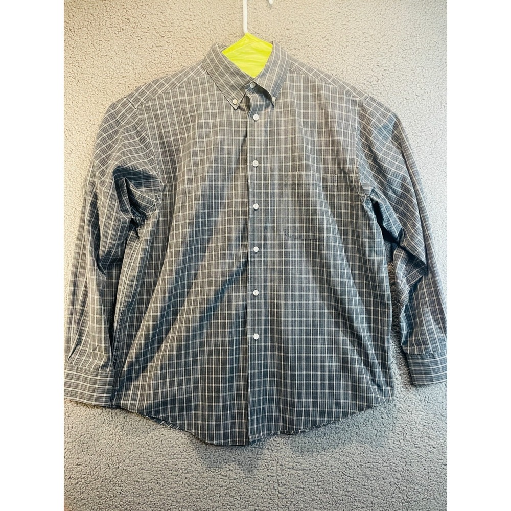 Roundtree & Yorke  Plaid Long‎ Sleeve Button-Down Shirt L